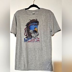 MERICA eagle sublimation t-shirt. Size MD